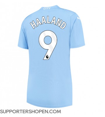 Manchester City Erling Haaland #9 Hemma Matchtröja Dam 2023-24 Kortärmad